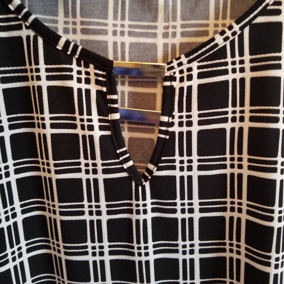 BYdesign Black / White Blouse - 1X - Picture 5 of 7